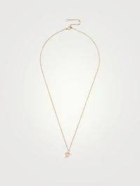 14K Gold Hummingbird Necklace With Diamond