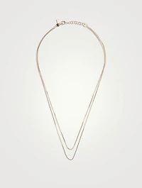 14K Gold Double Strand Chain Necklace