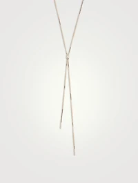 Shayla 14K Gold Lariat Necklace With Diamond