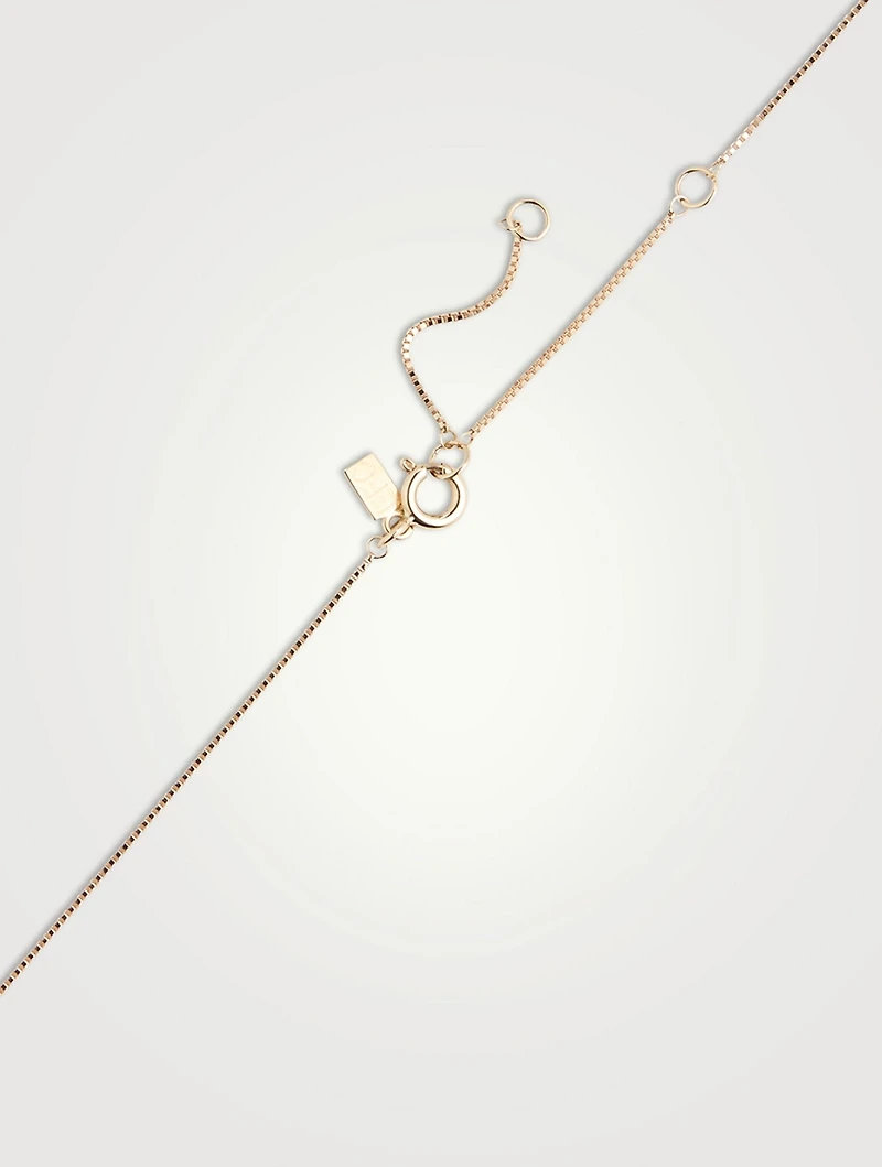 Shayla 14K Gold Lariat Necklace With Diamond
