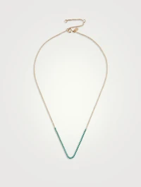 14K Gold Necklace With Turquoise