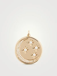 Jumbo Gold Celestial Necklace With Diamonds