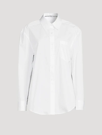 Padded Shoulder Poplin Shirt
