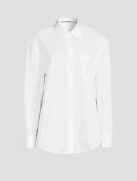 Padded Shoulder Poplin Shirt