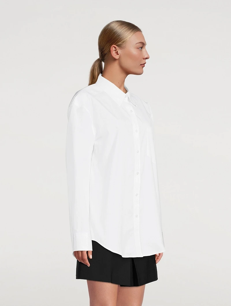 Padded Shoulder Poplin Shirt