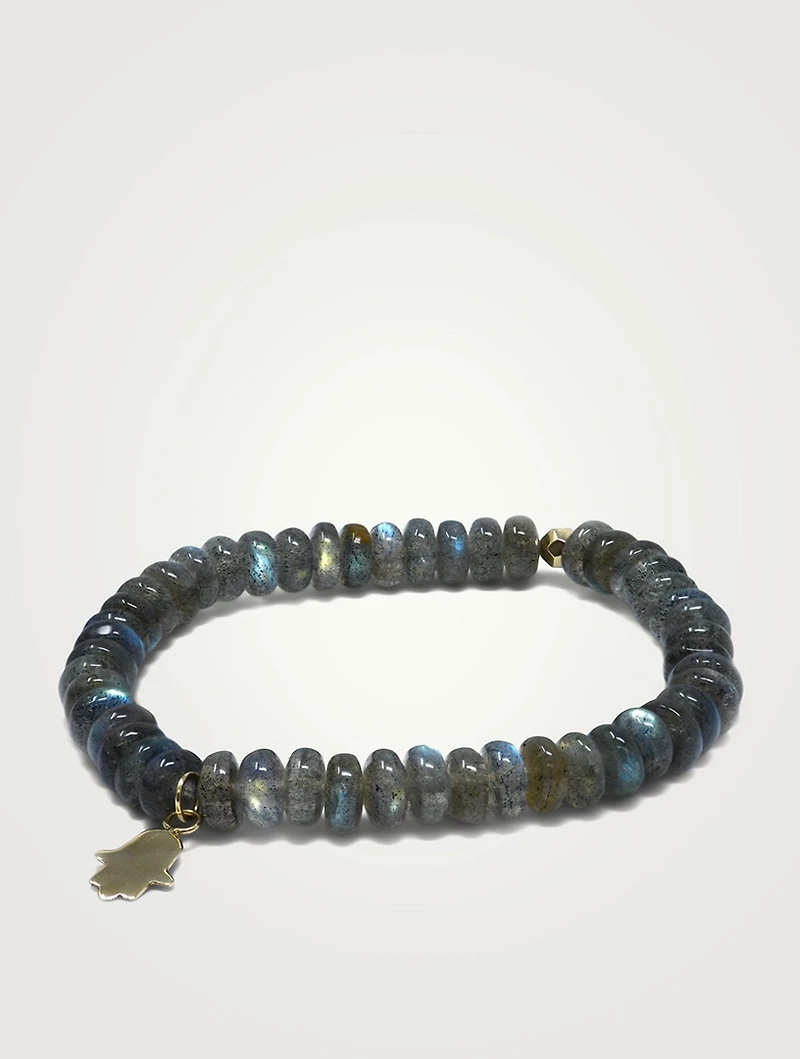 Bohème 14K Gold Charm Beaded Labradorite Bracelet