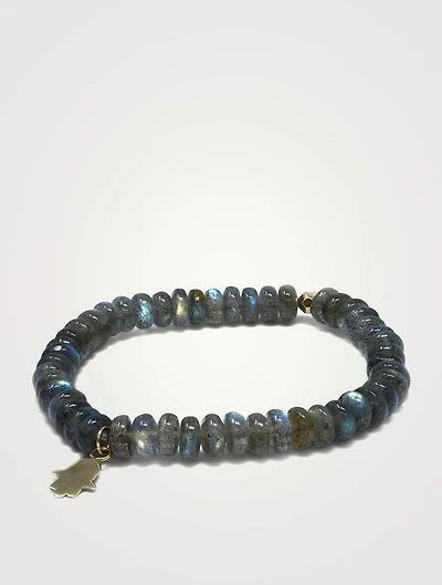 Bohème 14K Gold Charm Beaded Labradorite Bracelet