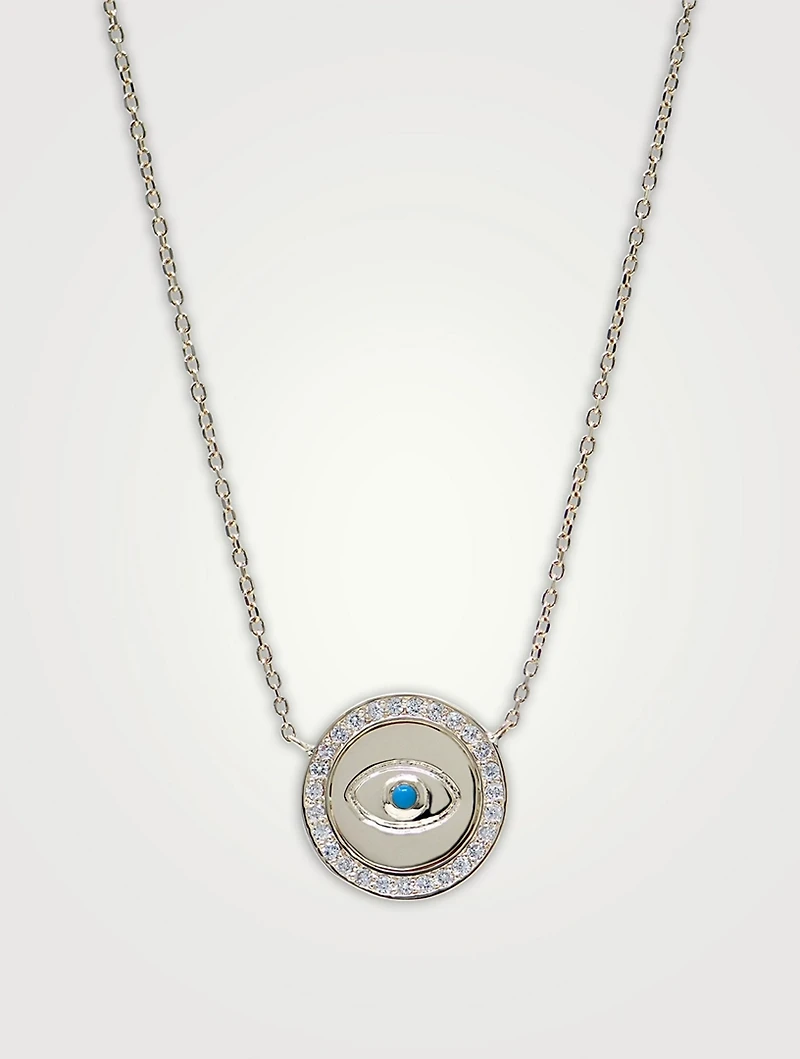 Classique Royale 14K Gold Charm Necklace With Turquoise And Diamonds