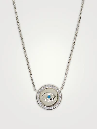 Classique Royale 14K Gold Charm Necklace With Turquoise And Diamonds