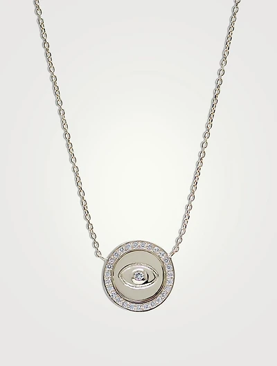 Royale 14K Gold Evil Eye Necklace With Diamonds