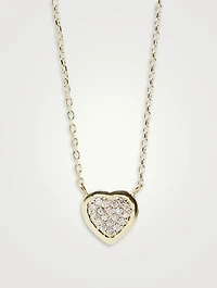 Classique Coeur 14K Gold Necklace With Diamonds
