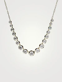 Mélia 14K Gold Riviere Necklace With Clear Topaz