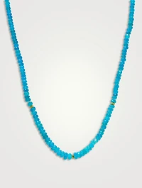 Bohème Faceted Paraiba Opal Rondelle Necklace