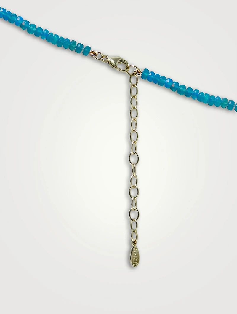 Bohème Faceted Paraiba Opal Rondelle Necklace