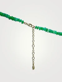 Bohème Smooth Green Opal Rondelle Necklace