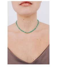 Bohème Smooth Green Opal Rondelle Necklace