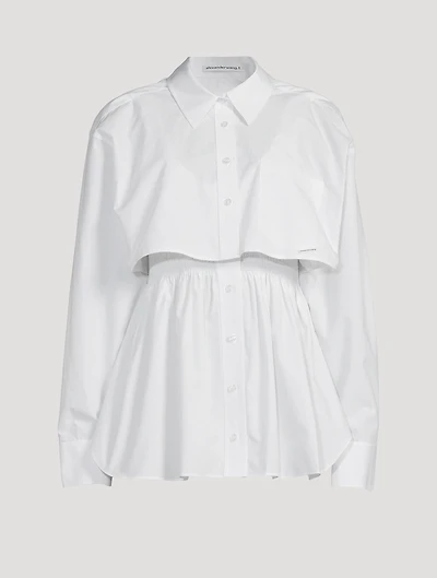 Smocked Cami With Cropped Shirt