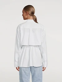 Smocked Cami With Cropped Shirt