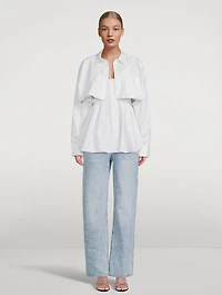 Smocked Cami With Cropped Shirt