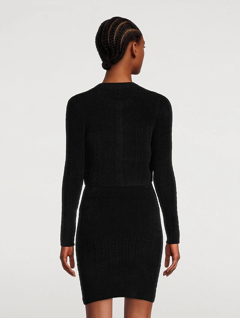 Cropped Snap-Front Cardigan