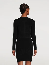 Cropped Snap-Front Cardigan