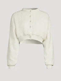 Padded Cropped Cardigan