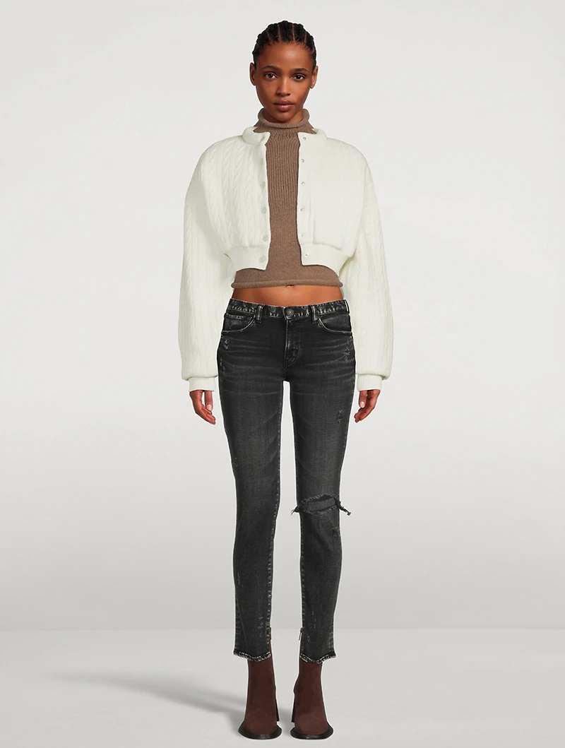 Padded Cropped Cardigan