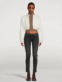 Padded Cropped Cardigan