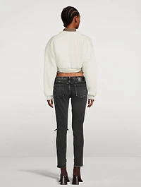 Padded Cropped Cardigan