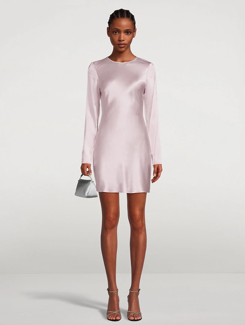 Silk Keyhole Back Dress