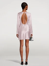 Silk Keyhole Back Dress