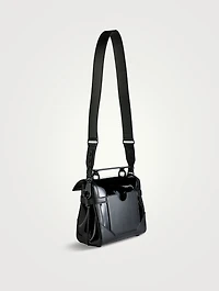 B-Buzz 23 Vinyl And Leather Top Handle Bag