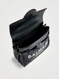 B-Buzz 23 Vinyl And Leather Top Handle Bag