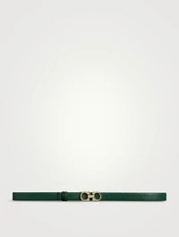 Reversible And Adjustable Gancini Leather Belt