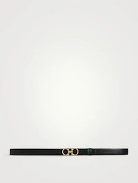 Reversible And Adjustable Gancini Leather Belt