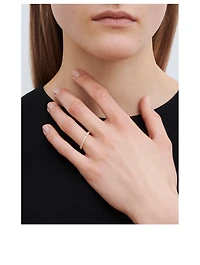 Cher Croissant 18K Gold Wedding Band With Diamonds