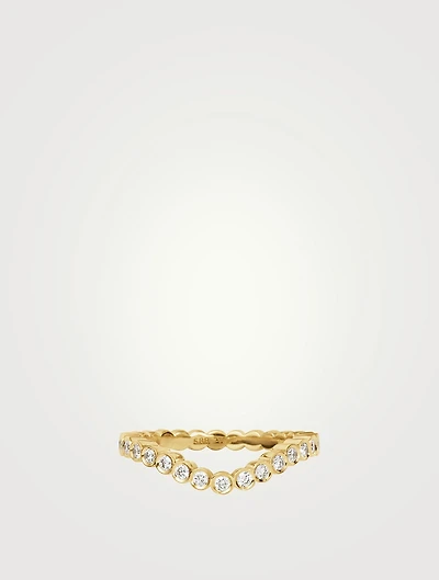 Chère Grace 18K Gold Wedding Band With Diamonds