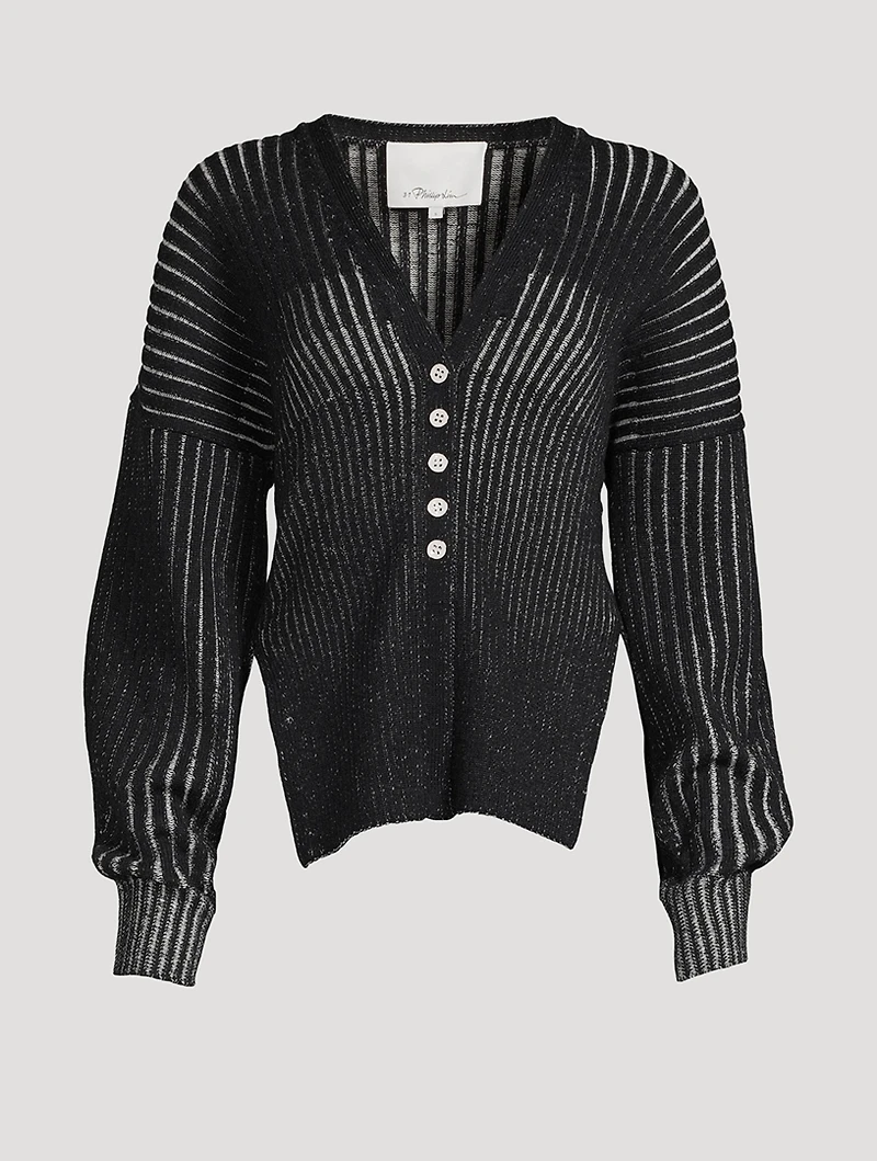 Rib-Knit Cardigan