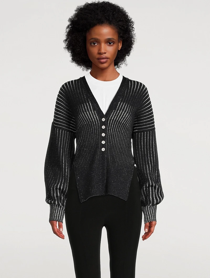 Rib-Knit Cardigan