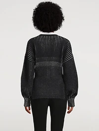 Rib-Knit Cardigan