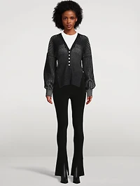 Rib-Knit Cardigan