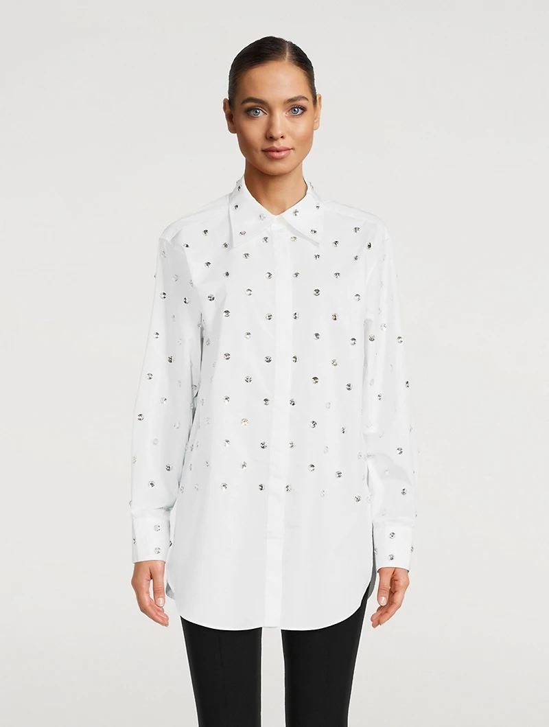 Embellished Poplin Shirt