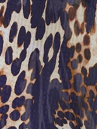 Gathered Blouse Leopard Print