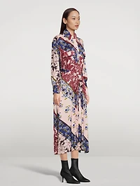 Belted Shirt Dress Floral Print