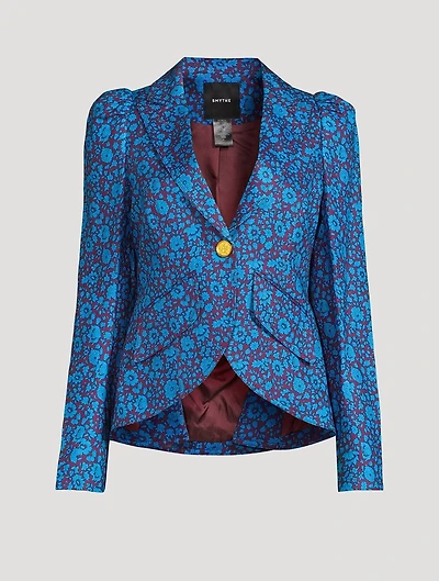 Pouf-Sleeve Blazer Liberty Floral Print