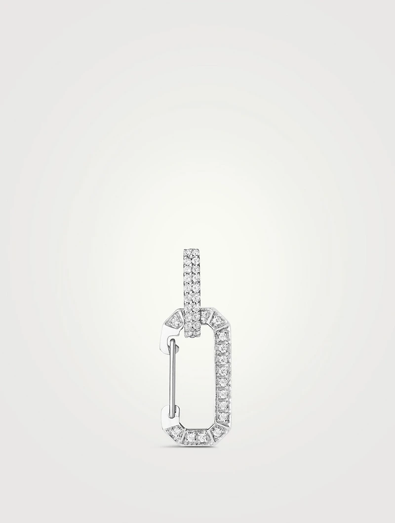 Small Chiara White Gold Earring With Diamonds