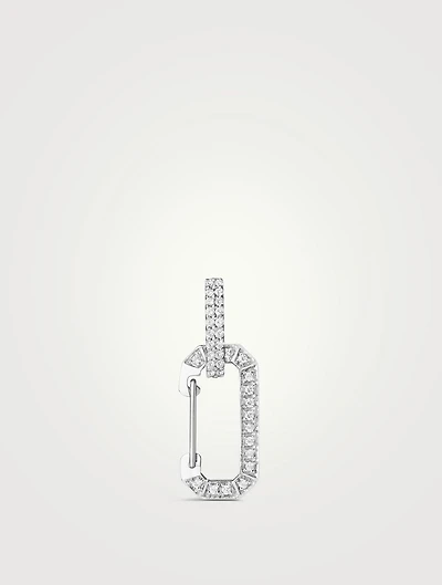 Small Chiara White Gold Earring With Diamonds
