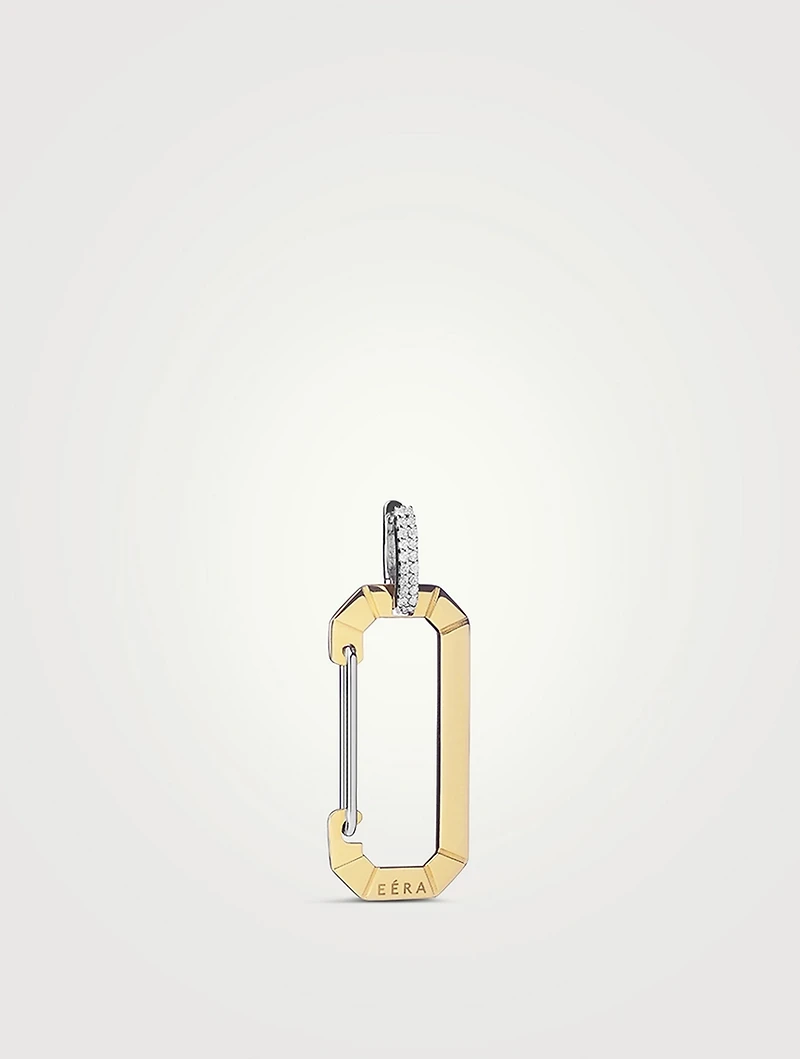 Small Chiara Gold Earring With Diamonds