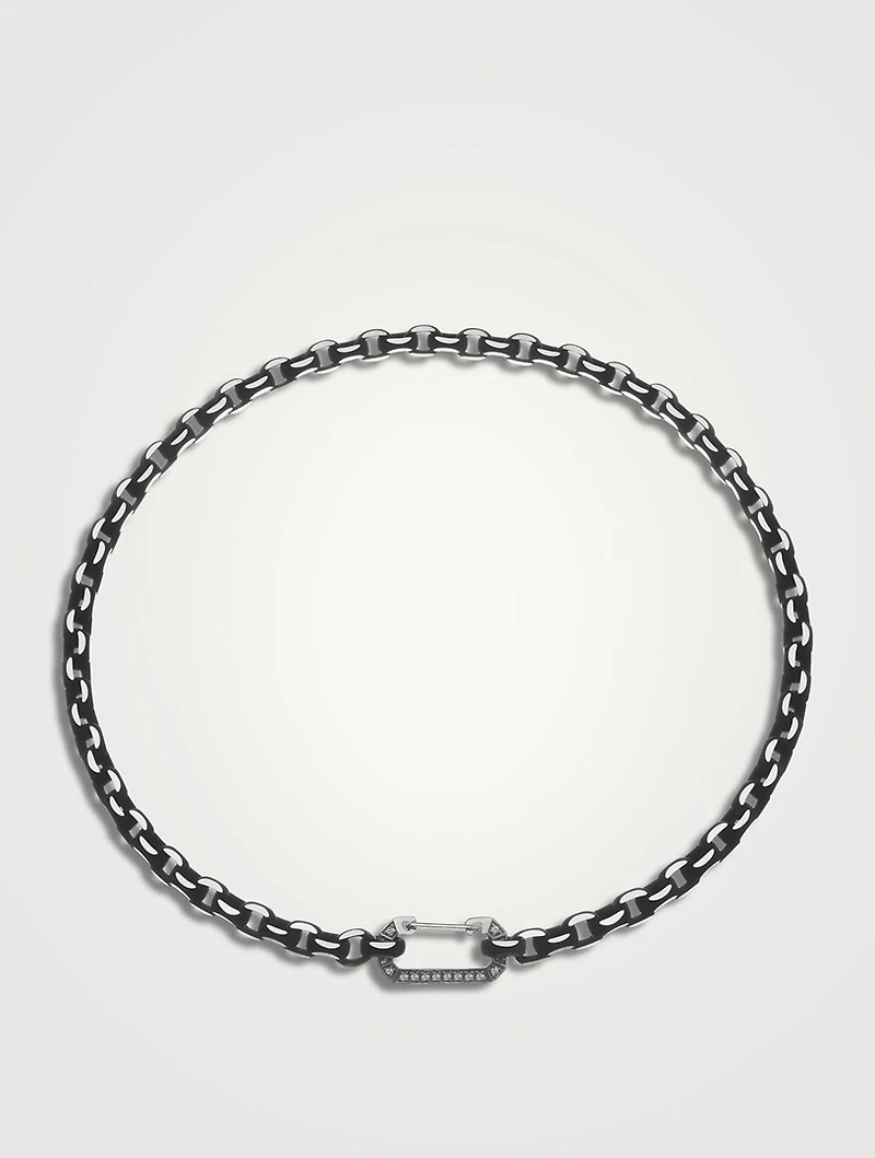 Lucky White Gold And Silver Necklace With Diamonds