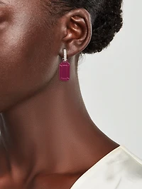 Small Tokyo White Gold And Silver Earring With Diamonds